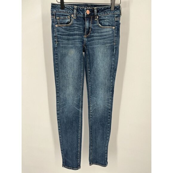 American Eagle Outfitter Denim - American Eagle Outfitters Womens Skinny Stretch Jeans Size 0 Dark Wash
